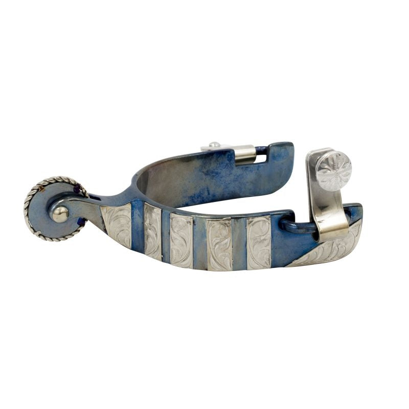 Conquistador Blue Steel Roper Spurs