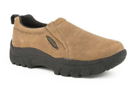 Roper Mens Tan Leathers Slip On Shoes