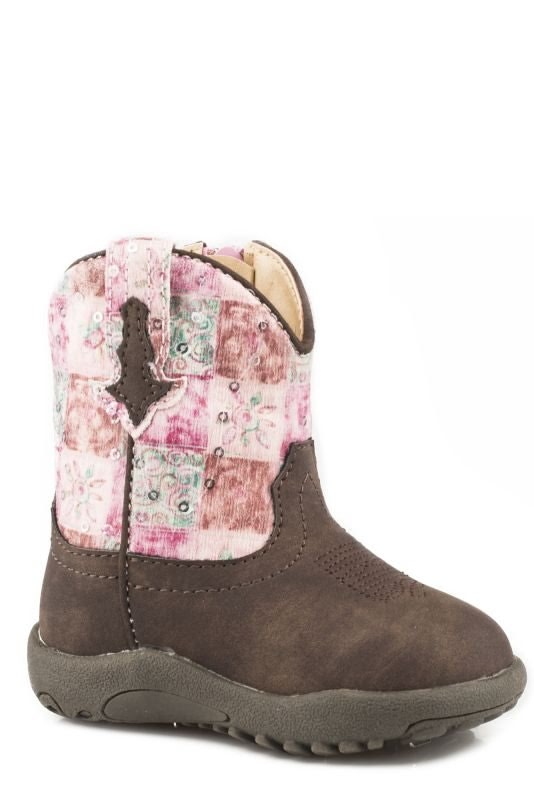Roper Cowbabies Floral Shine Boots