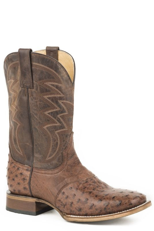 Roper Mens Deadwood Square Toe Cognac Boots
