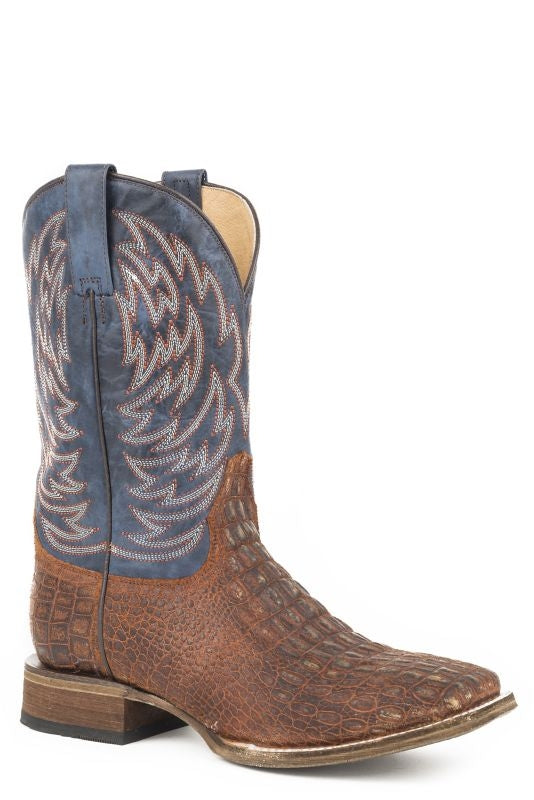 Roper Mens Lars Square Toe Blue Boots