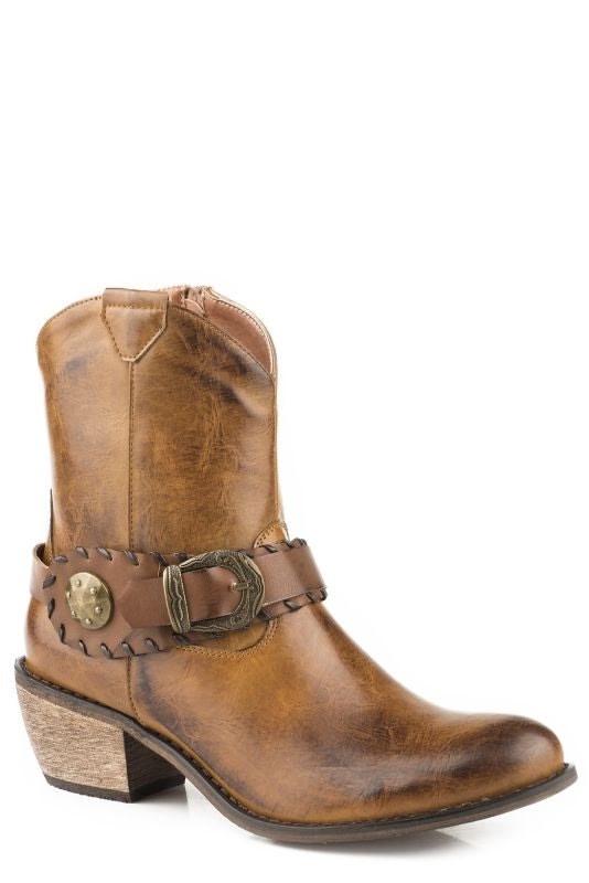 Roper Ladies Dev Snip Toe Belt Booties