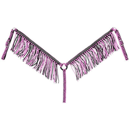 Tough1 Mini Fringe Breast Collar with Crystl