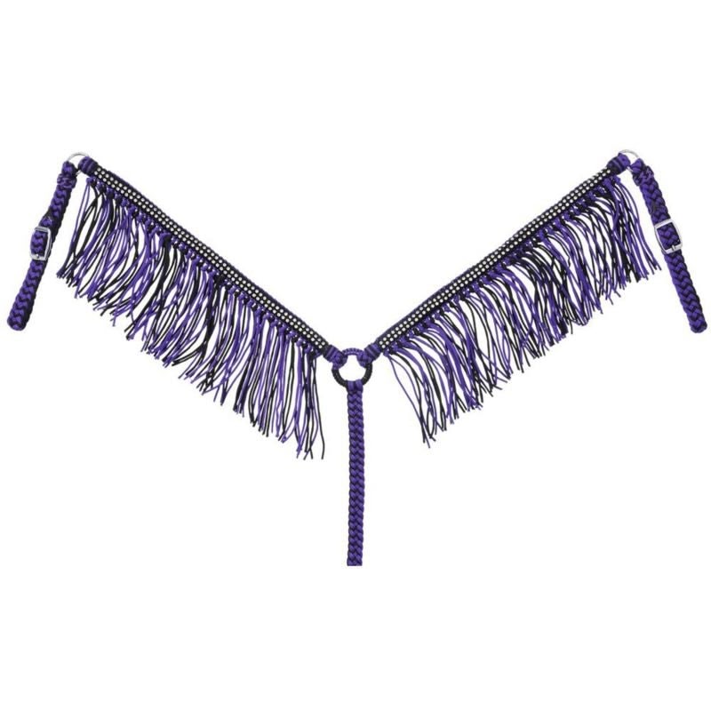 Tough1 Mini Fringe Breast Collar with Crystl
