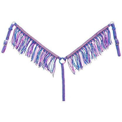 Tough1 Mini Fringe Breast Collar with Crystl