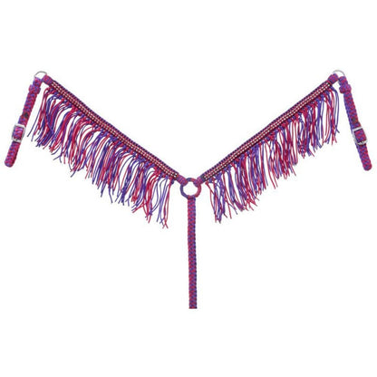 Tough1 Mini Fringe Breast Collar with Crystl