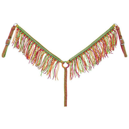 Tough1 Mini Fringe Breast Collar with Crystl