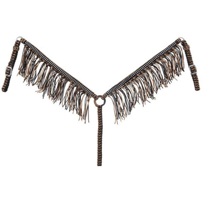 Tough1 Mini Fringe Breast Collar with Crystl