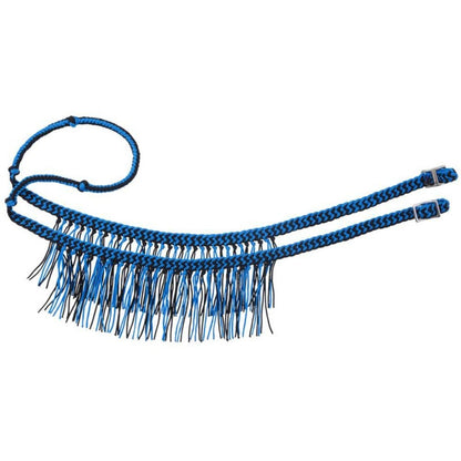 Tough1 Mini Knot Competition Rein With Fringe Brn
