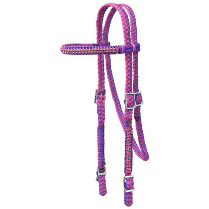 Tough1 Braided Brow Headstall with Crystals