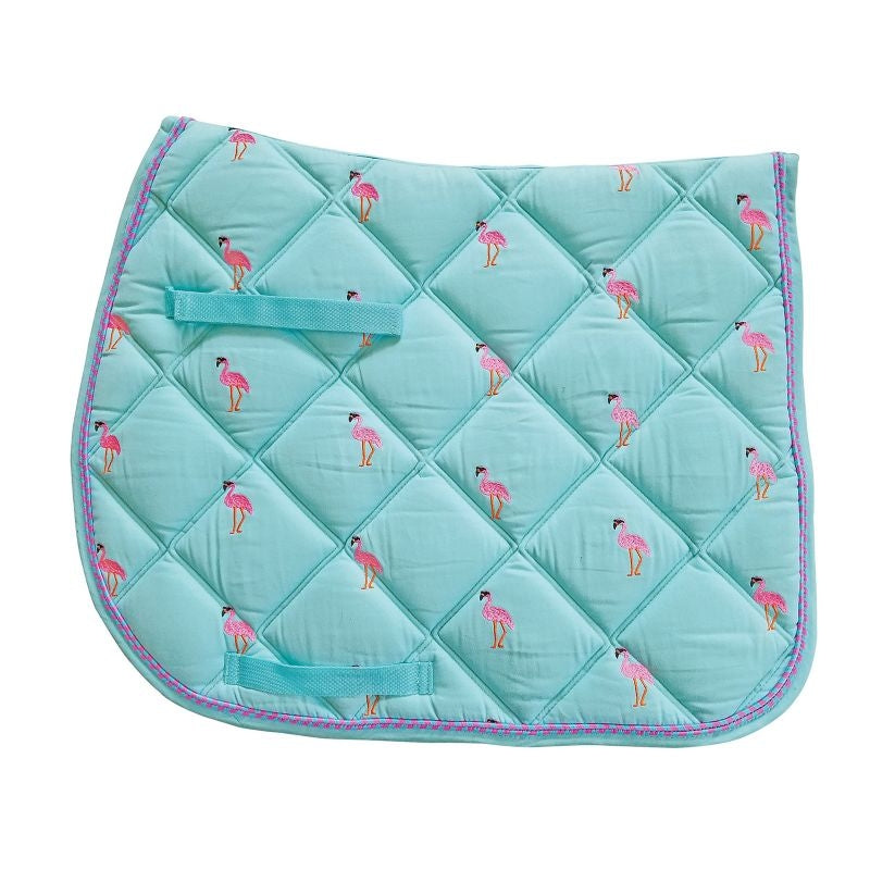 Lettia Embroidered Flamingo All Purpose Saddle Pad