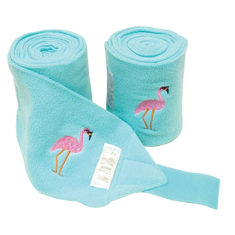 Lettia Embroidered Fleece Flamingo Polo Wraps