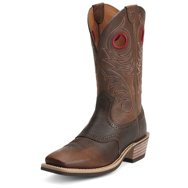 Ariat Mens Heritage Square Brown Rowdy Boot
