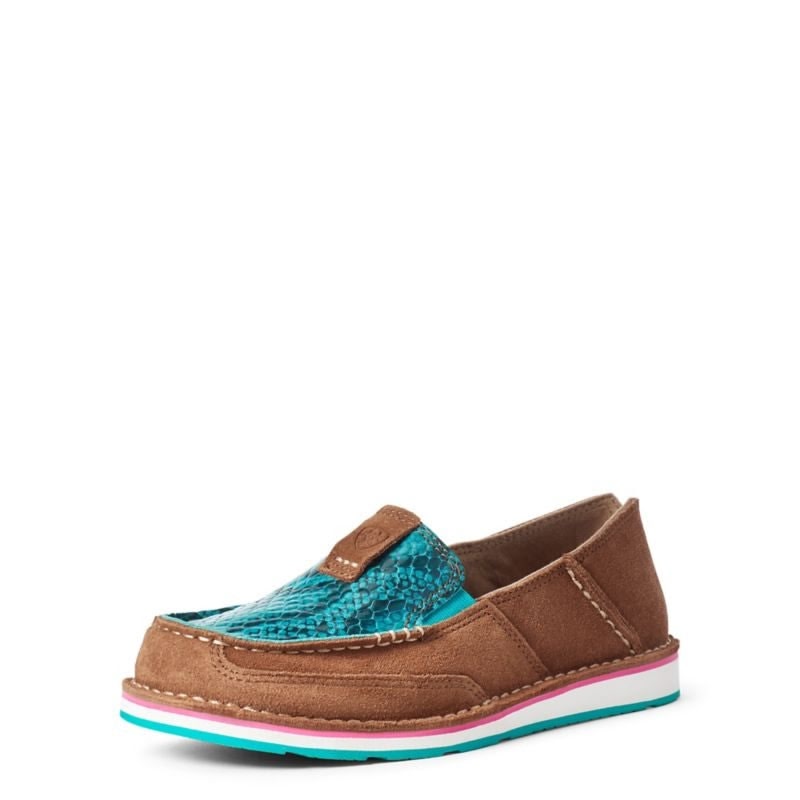 Ariat Ladies Cruisers 8.5 Brown Suede/Aztec