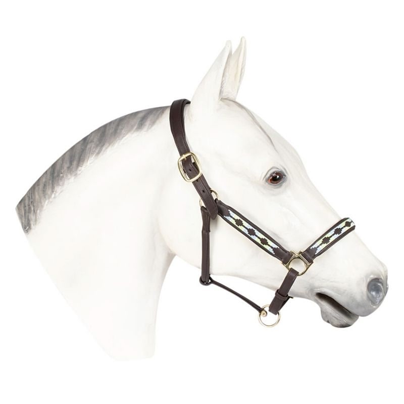 HDR Embroidered Cal Havana Leather Halter
