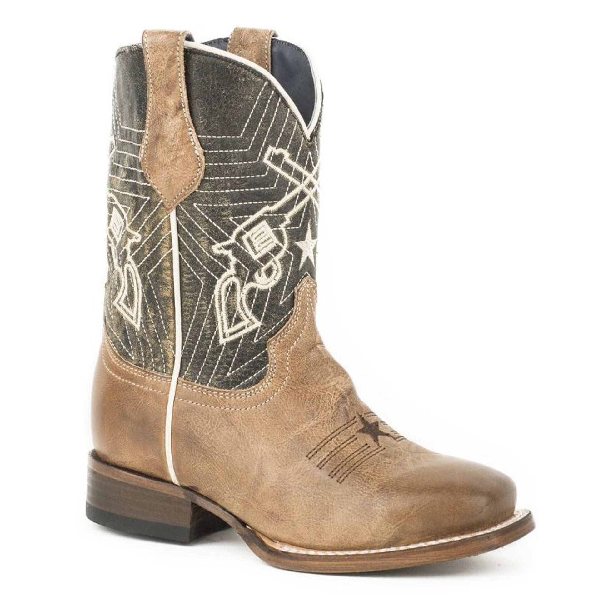 Roper Little Kids Six Shooter Sq Black Boots