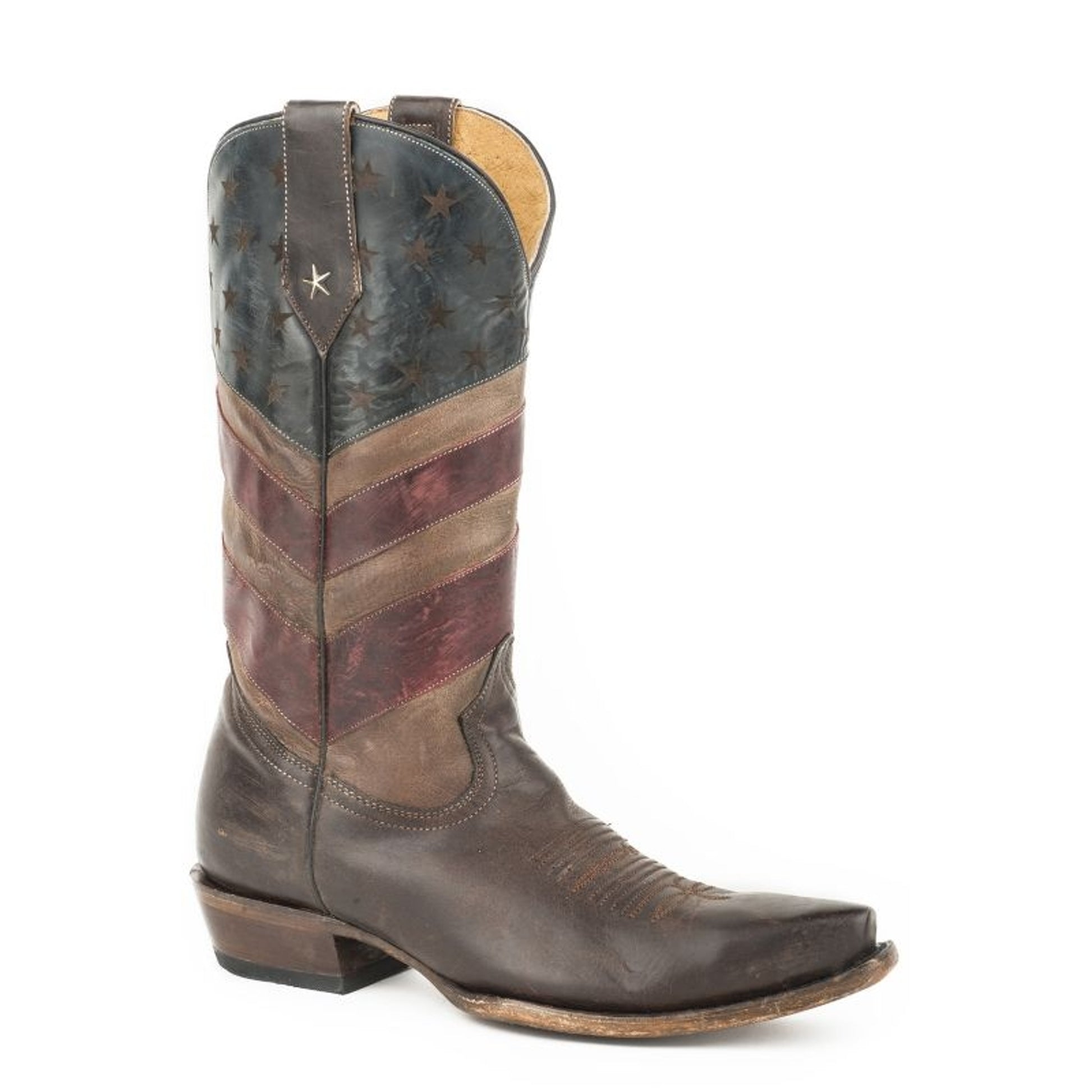 Roper Mens Old Glory Snip Toe Boots