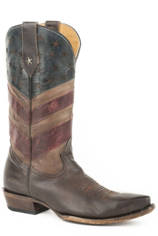 Roper Mens Old Glory Snip Toe Boots