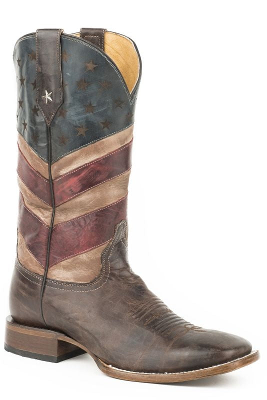 Roper Mens Old Glory Square Toe Boots