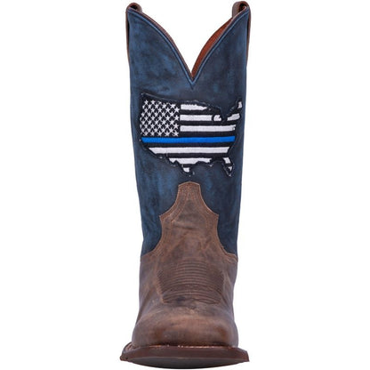 Dan Post Mens 11in Thin Blue Line Sq Boots