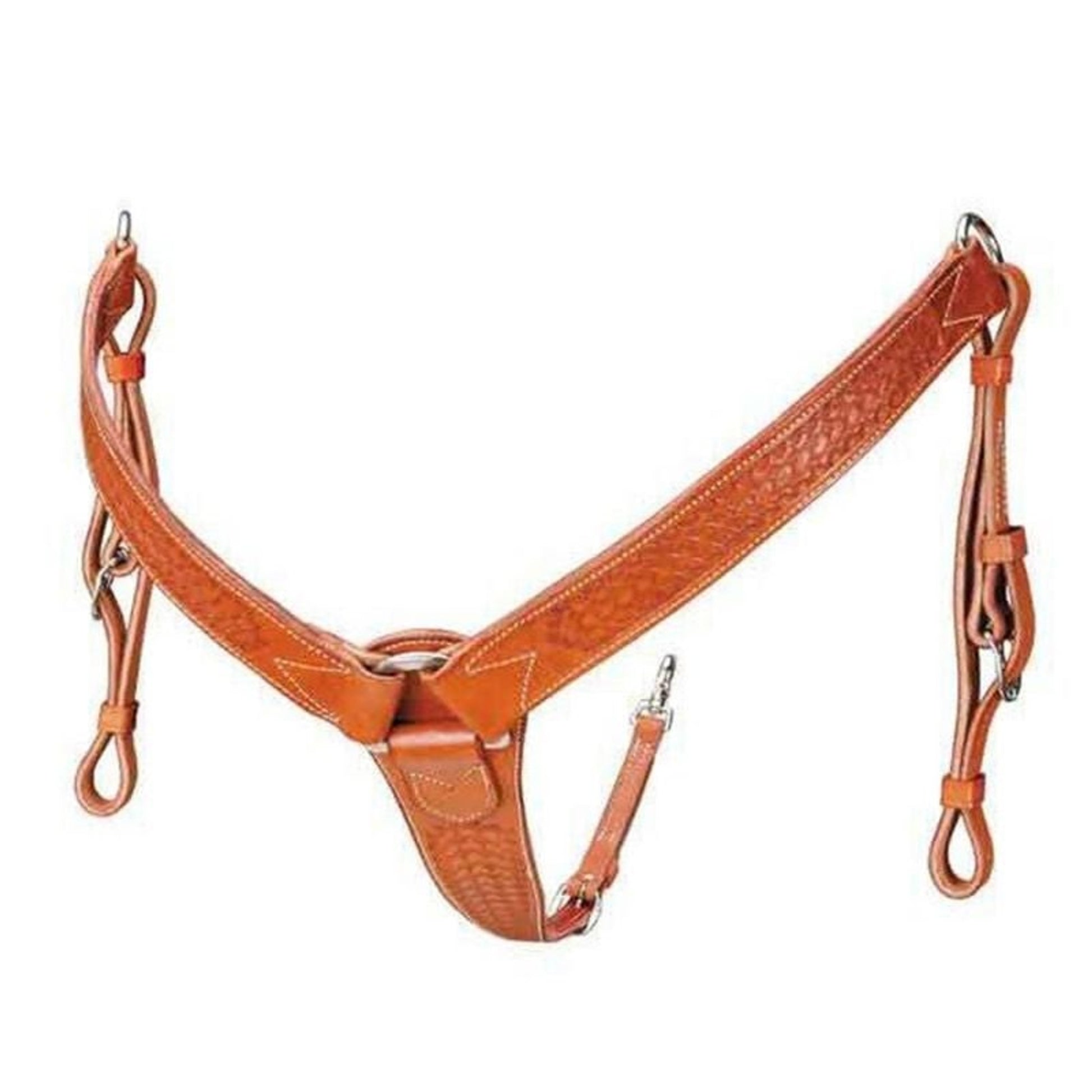 Colorado Saddlery 2in Mahog Basket Breast Collar