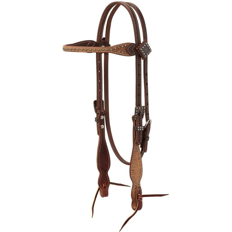 Weaver Leather Oiled Canyon Rose Brow Headstall