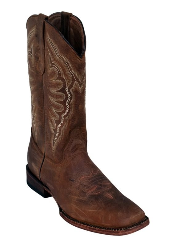 Ferrini Mens Cowhide Square Toe Brown Boots