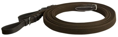 DaVinci Web Draw Reins 5/8in x 108in Dk Brown