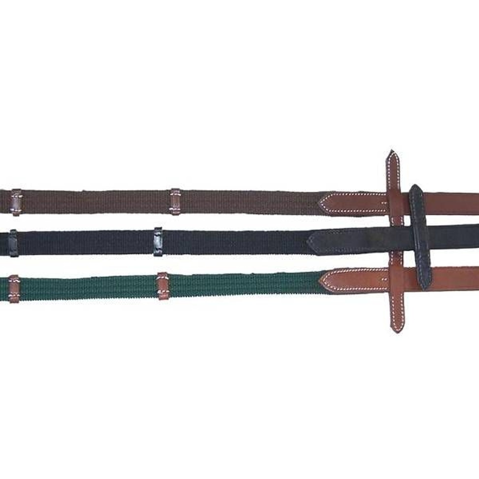 DaVinci Web Grip Reins/Hook Stud End 3/4in Black