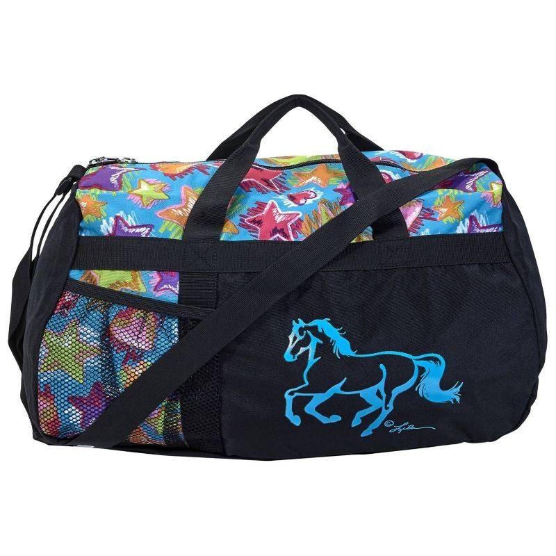 Lila Galloping HorseStars Hearts Duffle Bag