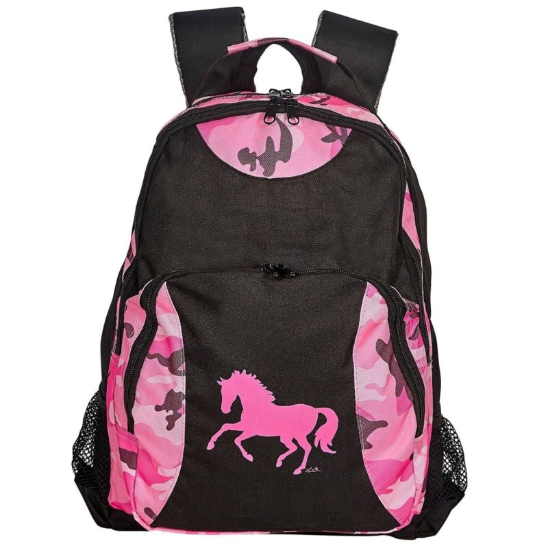 Lila Horse Kids PInk Camo Backpack