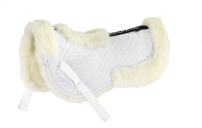 Europa Rolled Edge Pony Half Pad White
