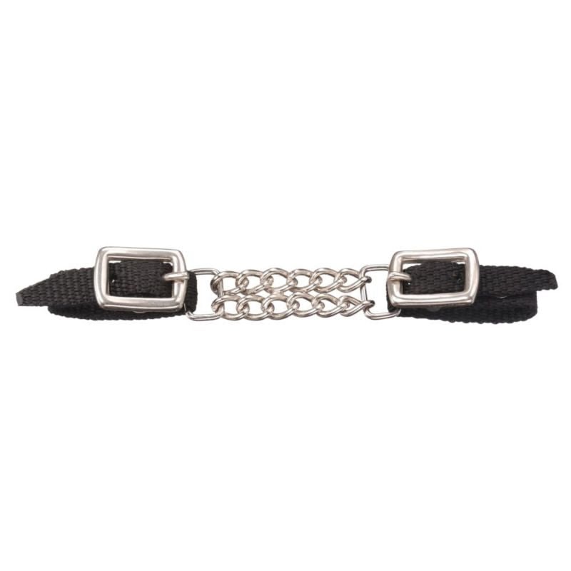 Tough1 Mini Nylon Curb Strap with Dbl Chain