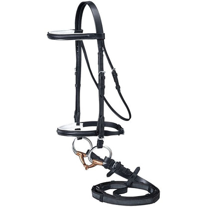 Silver Fox Snaffle Bridle Super-Grip Reins