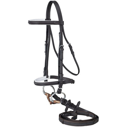 Silver Fox Snaffle Bridle Super-Grip Reins
