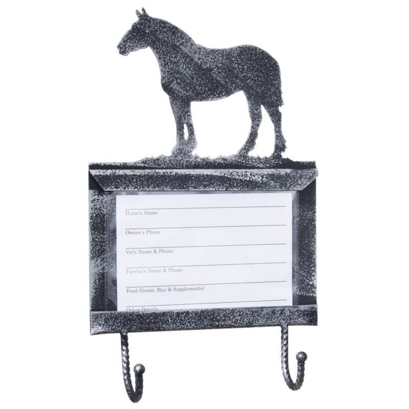 Deluxe Silver Stall Card Holder w Hooks