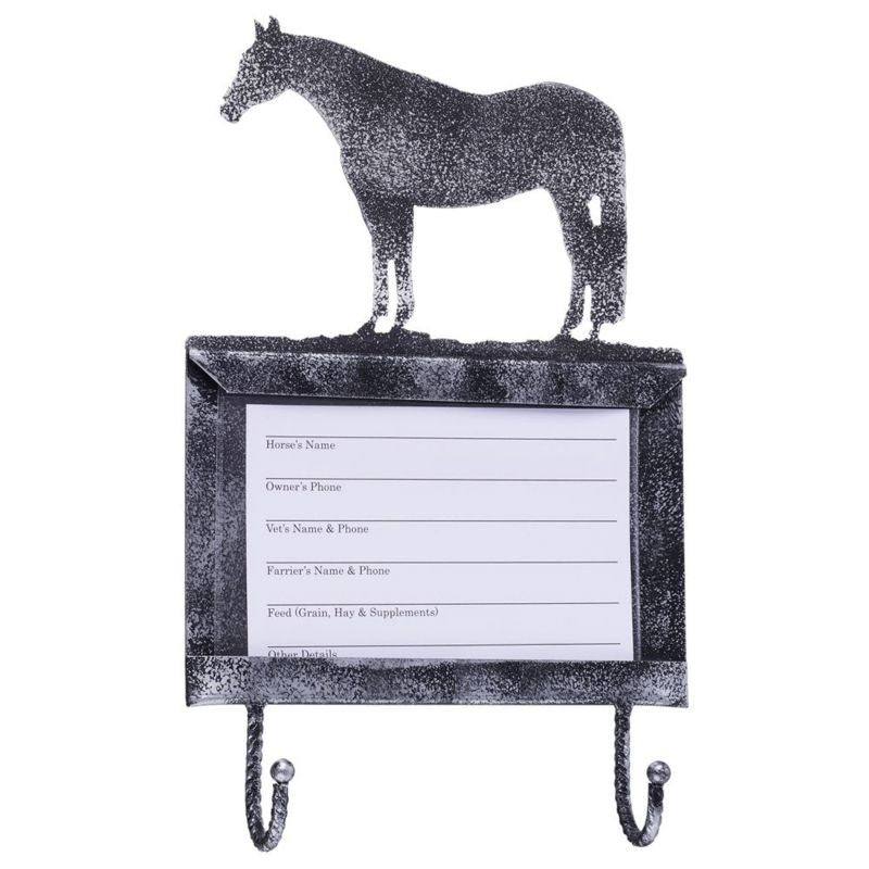 Deluxe Silver Stall Card Holder w Hooks