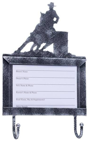 Deluxe Silver Stall Card Holder w Hooks