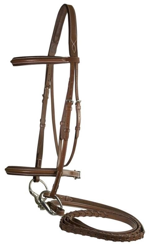 DaVinci Chestnut Raised Crown Bridle/Reins