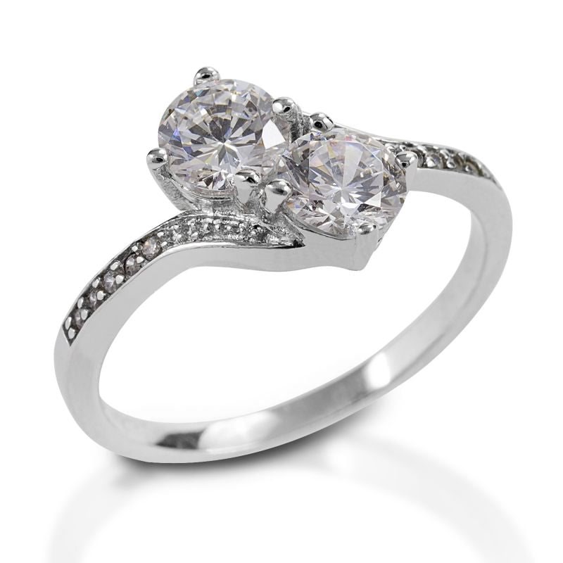 Kelly Herd Two Stone Pave Band Ring