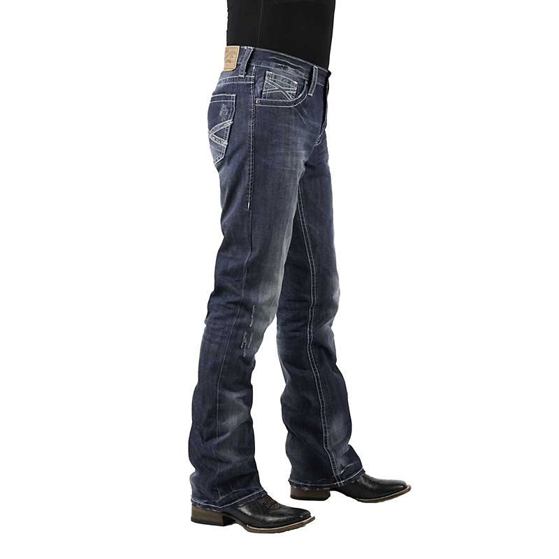 Stetson Mens Med Wash with White X Jeans