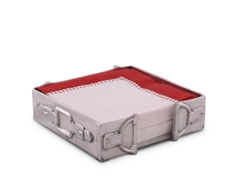 Arthur Court Equestrian Luncheon Napkin Box