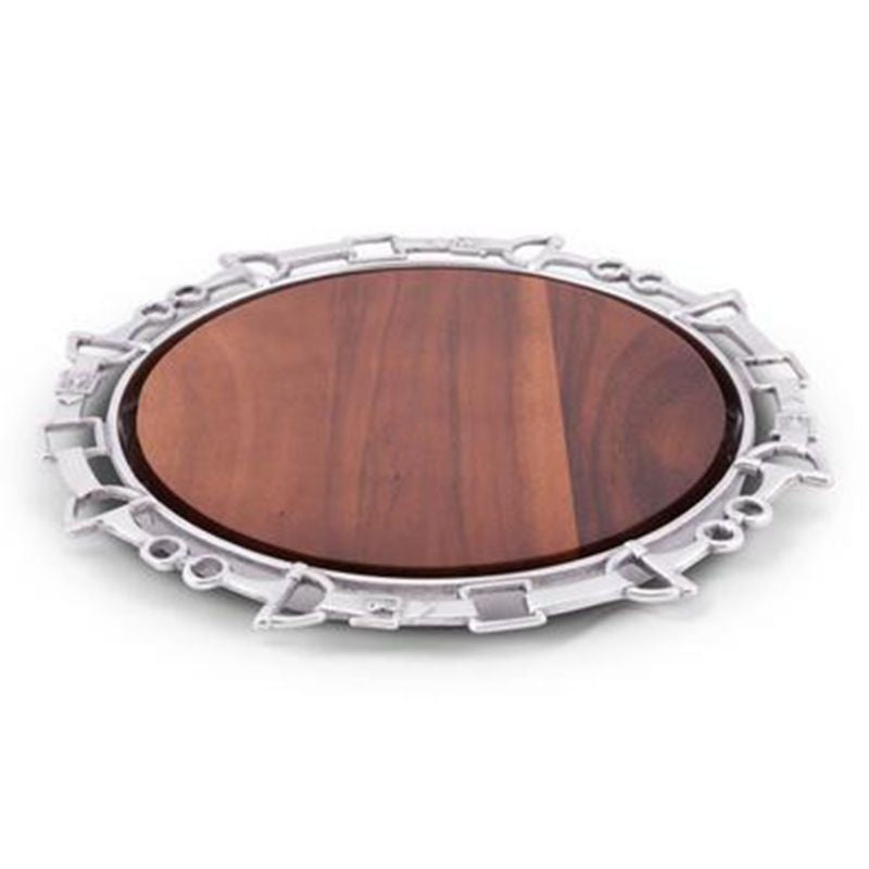 Arthur Court Equestrian Wood Cheese Board