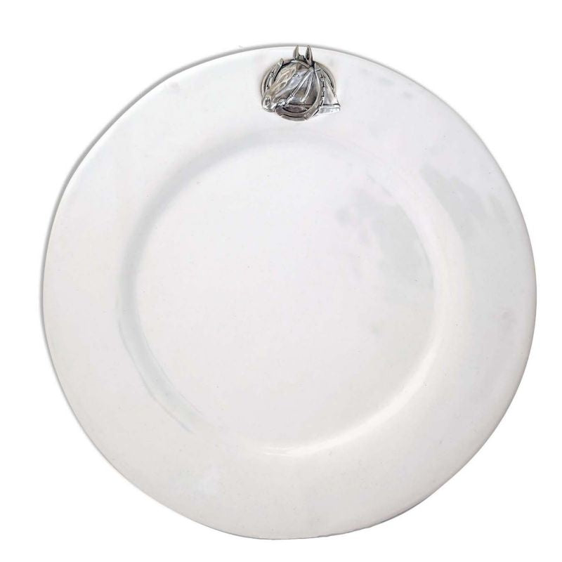 Vagabond House Equestrian Horseshoe Dinner Plate