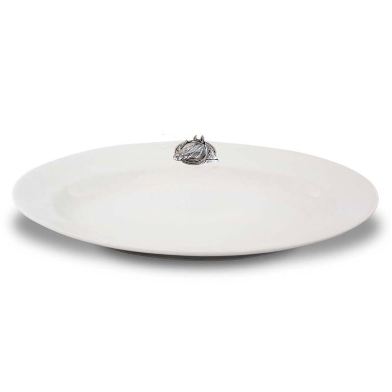 Vagabond House Equestrian Horseshoe Oval Platter