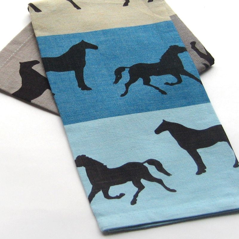 Equus Blue Kitchen Towel