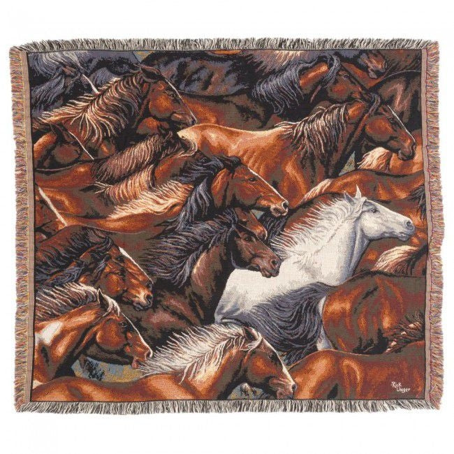 Horse of a Different Color 50x60 Throw Blanket