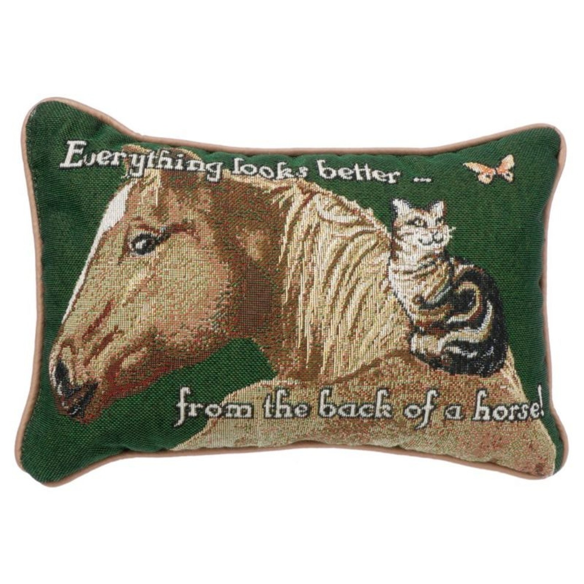 From the Back of a Horse 12x8 Throw Pillow