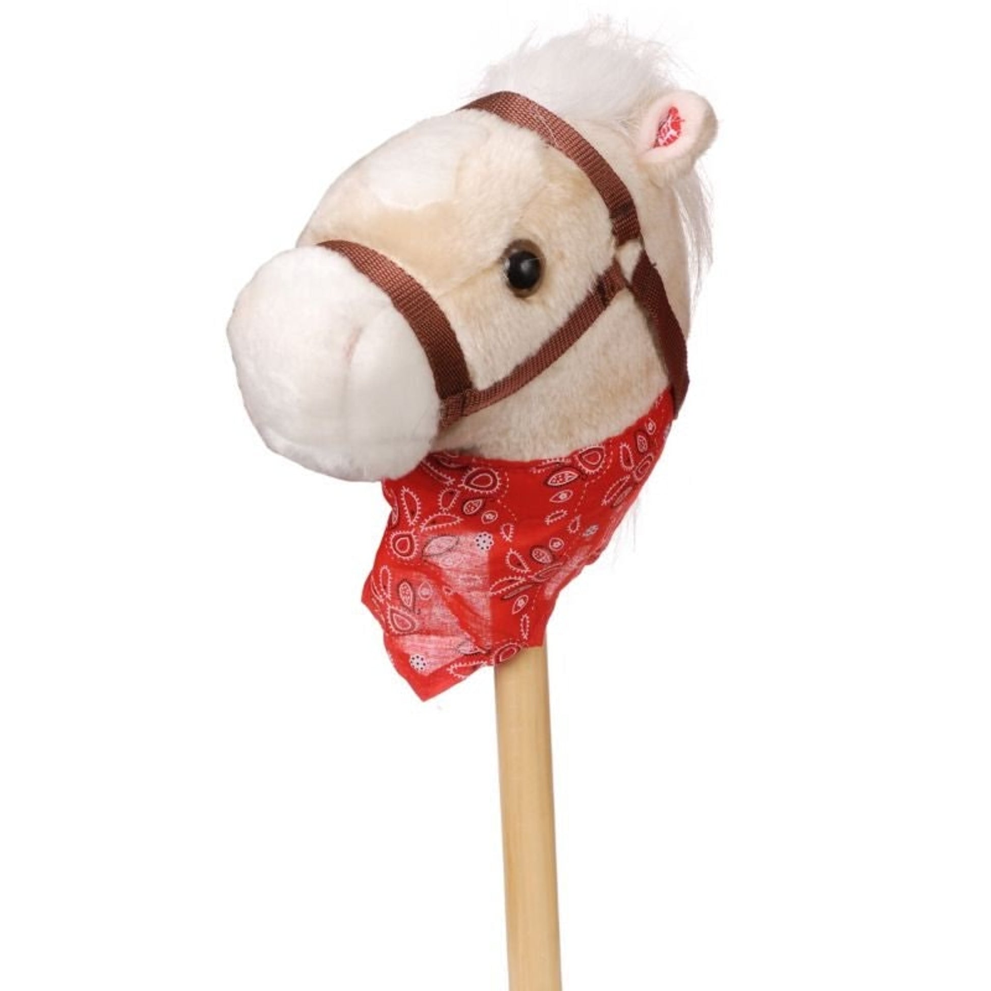 Plush Stick Horse with Bandana and Sound