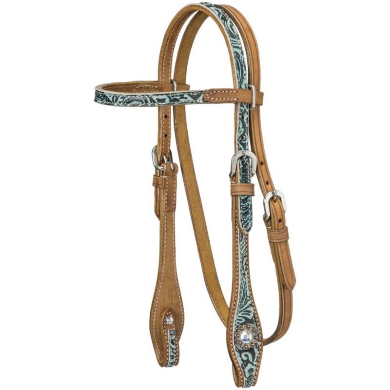 Tough1 Skylar Mini Browband Headstall Brown